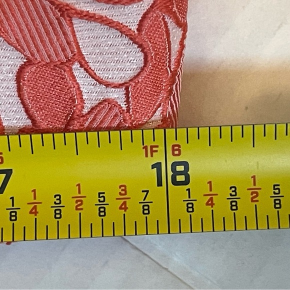 Ann Taylor Orange White Raised Floral Dress Size 6 - Picture 11 of 14